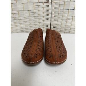 Atalina‎ Boho Style Women BrownSlip On Clogs Comfort Shoes, Sz: 7.6